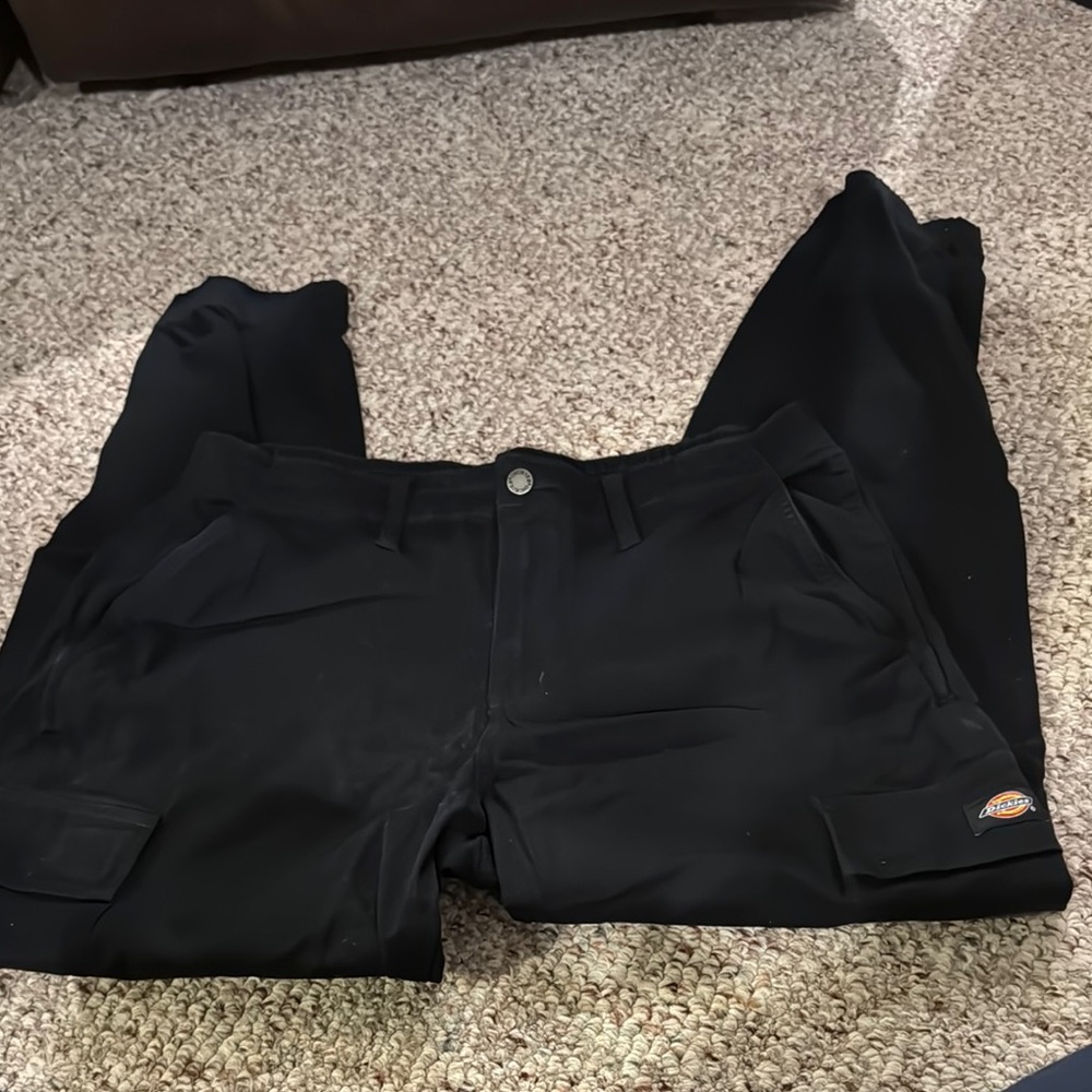 Dickies Black Cargo Pants Sturdy Workwear